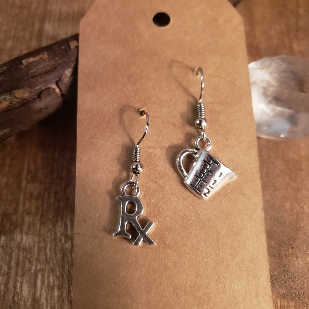 Medical Health Field Science Earrings ~Nurse~Pharmacy~Tech~CNA~RN~LPN~PhD~Rx